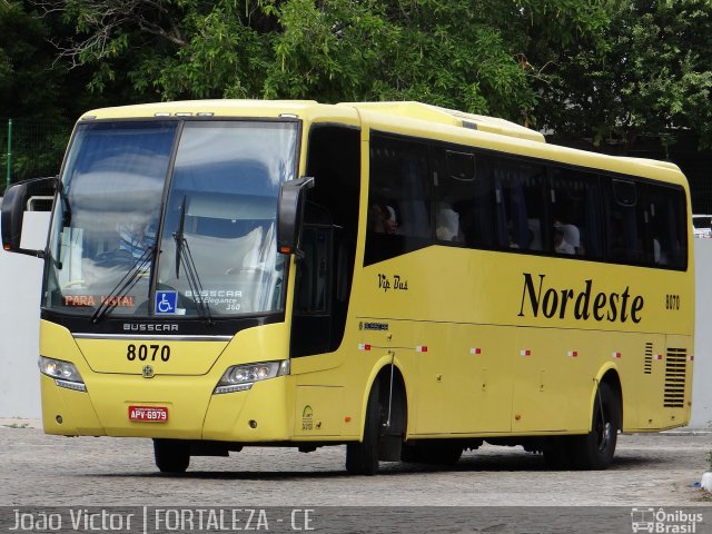 Viação Nordeste 8070 na cidade de Fortaleza, Ceará, Brasil, por João Victor. ID da foto: 2327925.