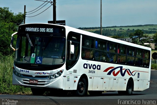AVOA - Auto Viação Ourinhos Assis 34124 na cidade de Ourinhos, São Paulo, Brasil, por Francisco Ivano. Número da foto: #2328739.