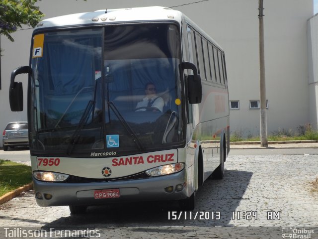 Viação Santa Cruz 7950 na cidade de Juiz de Fora, Minas Gerais, Brasil, por Tailisson Fernandes. ID da foto: 2331070.