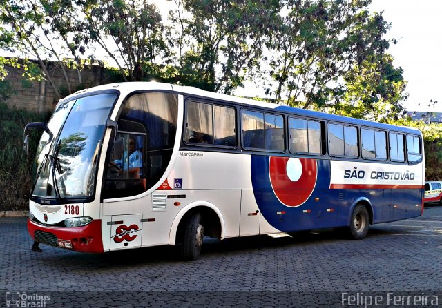 Viação São Cristóvão 2180 na cidade de Campo Belo, Minas Gerais, Brasil, por Felipe da Silva Ferreira. Número da foto: #2329668.