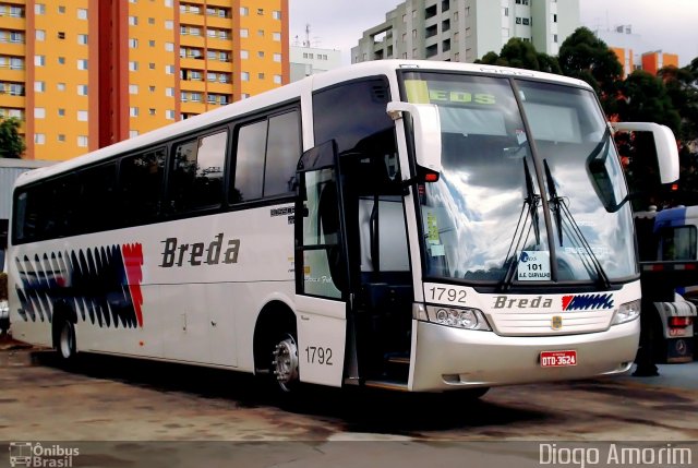 Breda Transportes e Serviços 1792 na cidade de São Bernardo do Campo, São Paulo, Brasil, por Diogo Amorim. ID da foto: 2330647.