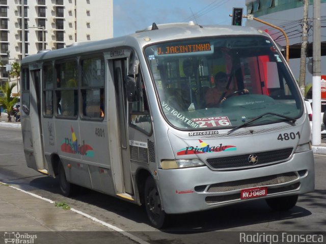 Auto Viação Nossa Senhora da Piedade 4801 na cidade de Maceió, Alagoas, Brasil, por Rodrigo Fonseca. ID da foto: 2332487.