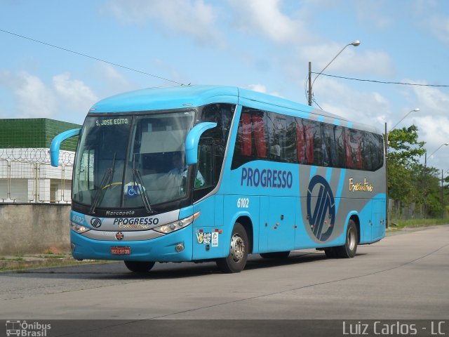 Auto Viação Progresso 6102 na cidade de Recife, Pernambuco, Brasil, por Luiz Carlos de Santana. Número da foto: #2332139.
