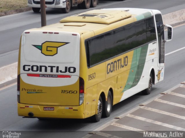 Empresa Gontijo de Transportes 11560 na cidade de Belo Horizonte, Minas Gerais, Brasil, por Matheus Adler. ID da foto: 2331667.