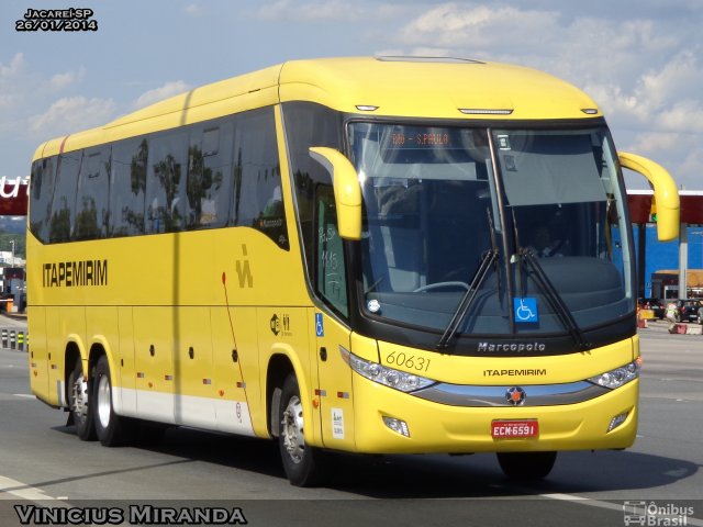 Viação Itapemirim 60631 na cidade de Jacareí, São Paulo, Brasil, por Vinicius Miranda. Número da foto: #2333623.