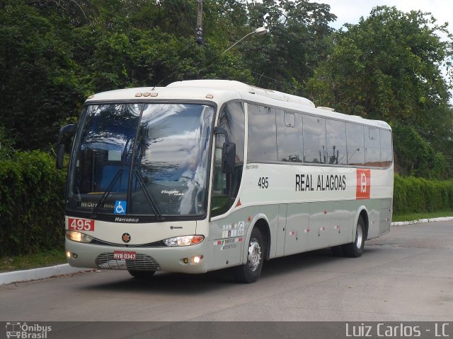 Real Alagoas de Viação 495 na cidade de Recife, Pernambuco, Brasil, por Luiz Carlos de Santana. ID da foto: 2334937.