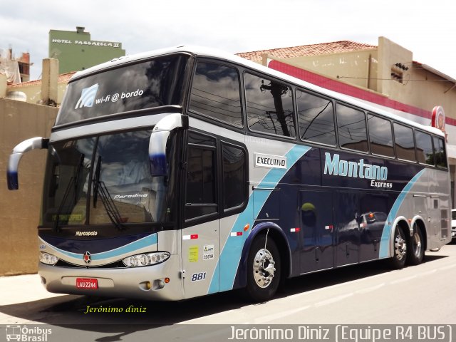 Montano Express 881 na cidade de Aparecida, São Paulo, Brasil, por Jerônimo Diniz. Número da foto: #2335338.