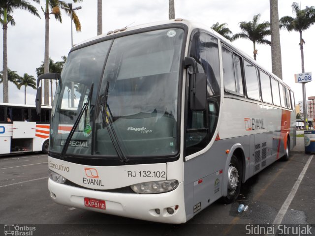 Evanil Transportes e Turismo RJ 132.102 na cidade de Aparecida, São Paulo, Brasil, por Sidnei Machado Strujak. ID da foto: 2334214.