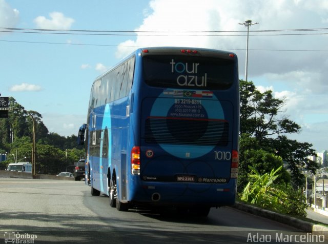Tour Azul Transportes e Locações 1010 na cidade de Belo Horizonte, Minas Gerais, Brasil, por Adão Raimundo Marcelino. Número da foto: #2335399.