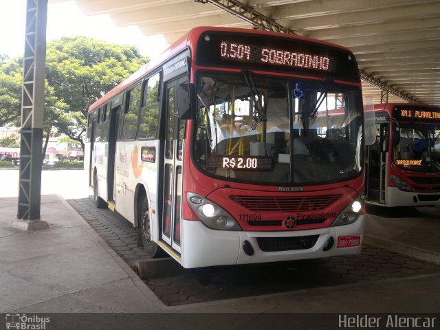 Viação Piracicabana Distrito Federal 111694 na cidade de Planaltina, Distrito Federal, Brasil, por Helder Alencar. Número da foto: #2278981.