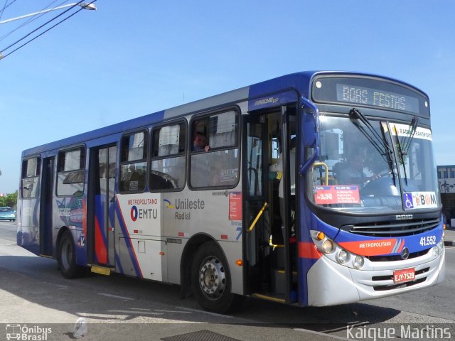 Radial Transporte Coletivo 41.552 na cidade de Itaquaquecetuba, São Paulo, Brasil, por Kaique Martins. ID da foto: 2279007.