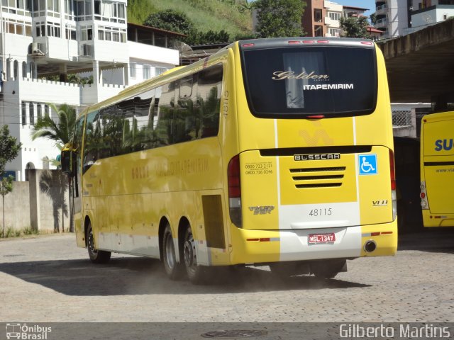 Viação Itapemirim 48115 na cidade de Cachoeiro de Itapemirim, Espírito Santo, Brasil, por Gilberto Martins. ID da foto: 2279556.