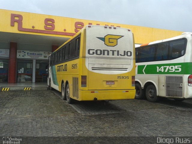 Empresa Gontijo de Transportes 15105 na cidade de Jequié, Bahia, Brasil, por Diogo Ruas. ID da foto: 2279814.