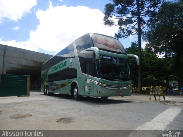 Viação Garcia 7107 na cidade de Curitiba, Paraná, Brasil, por Alisson Fontes. ID da foto: 2278663.