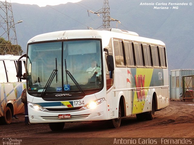 VIX Transporte e Logística 1734 na cidade de Mariana, Minas Gerais, Brasil, por Antonio Carlos Fernandes. ID da foto: 2336023.