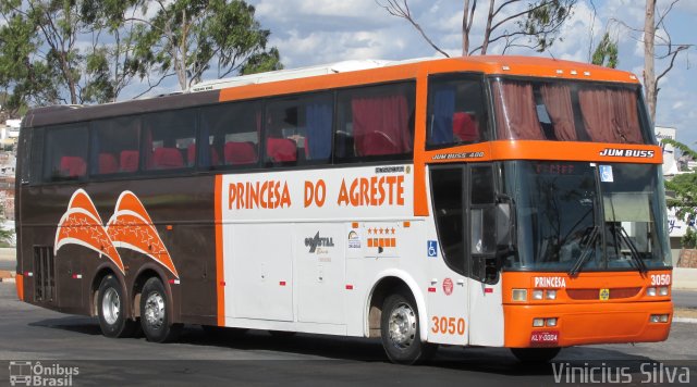 Auto Viação Princesa do Agreste 3050 na cidade de Caruaru, Pernambuco, Brasil, por Vinicius Silva. Número da foto: #2336952.