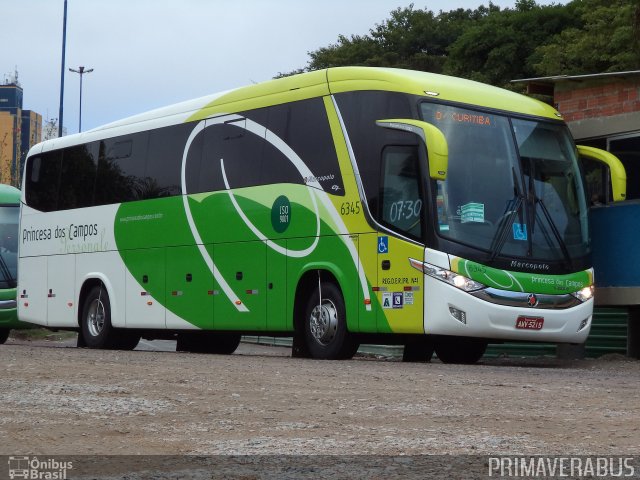 Expresso Princesa dos Campos 6345 na cidade de Curitiba, Paraná, Brasil, por Alexandre Rodrigo. ID da foto: 2337638.