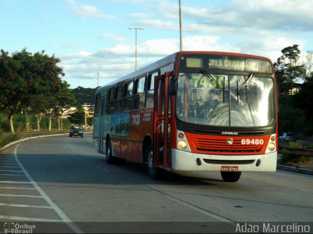 Viação Santa Edwiges 69480 na cidade de Belo Horizonte, Minas Gerais, Brasil, por Adão Raimundo Marcelino. ID da foto: 2337448.