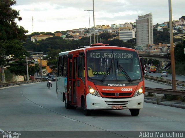 Vianel > Auto Viação Pioneira 02034 na cidade de Belo Horizonte, Minas Gerais, Brasil, por Adão Raimundo Marcelino. Número da foto: #2337569.