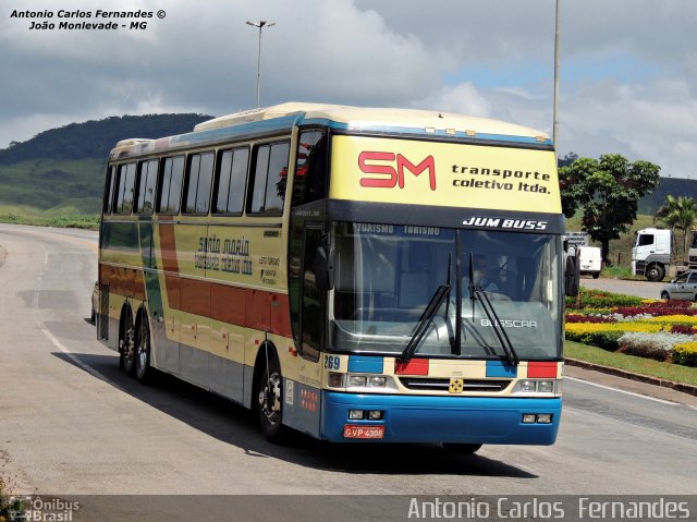 Transporte Coletivo Santa Maria 269 na cidade de João Monlevade, Minas Gerais, Brasil, por Antonio Carlos Fernandes. ID da foto: 2338224.