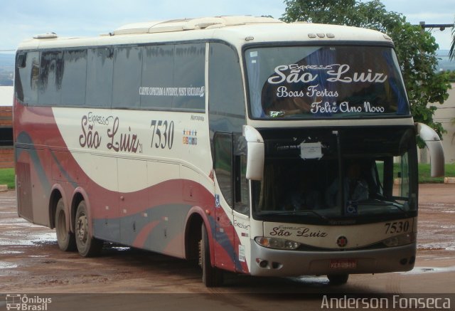 Expresso São Luiz 7530 na cidade de Rondonópolis, Mato Grosso, Brasil, por Anderson Gonçalves da Fonseca. Número da foto: #2338620.