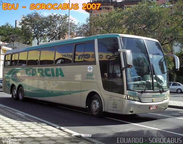 Viação Garcia 6968 na cidade de Sorocaba, São Paulo, Brasil, por EDUARDO - SOROCABUS. Número da foto: #2338771.