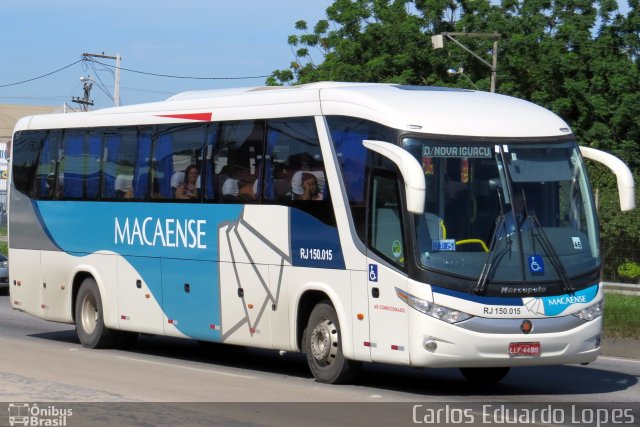 Rápido Macaense RJ 150.015 na cidade de Itaboraí, Rio de Janeiro, Brasil, por Carlos Eduardo Lopes. Número da foto: #2281914.