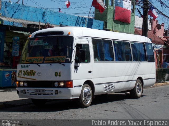 Minibuses El Valle 04 na cidade de Santa Cruz, Colchagua, Libertador General Bernardo O'Higgins, Chile, por Pablo Andres Yavar Espinoza. ID da foto: 2280631.