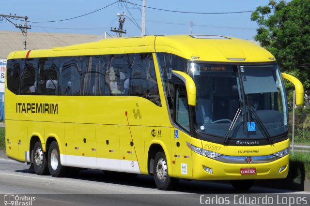 Viação Itapemirim 60587 na cidade de Itaboraí, Rio de Janeiro, Brasil, por Carlos Eduardo Lopes. Número da foto: #2281909.