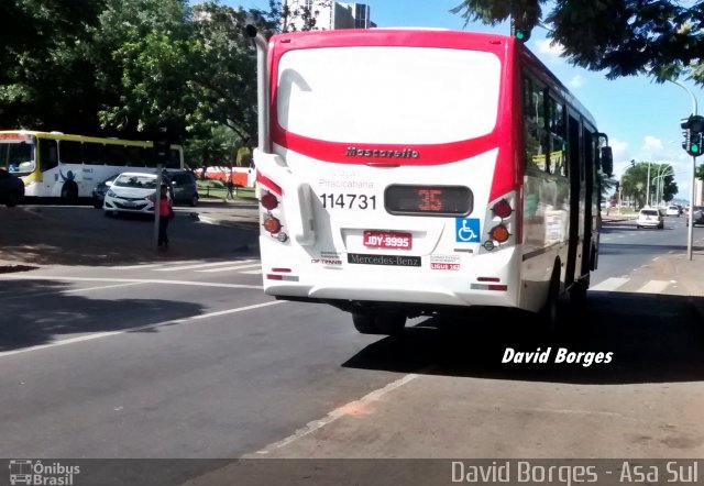 Viação Piracicabana Distrito Federal 114731 na cidade de Brasília, Distrito Federal, Brasil, por David Borges. Número da foto: #2281925.
