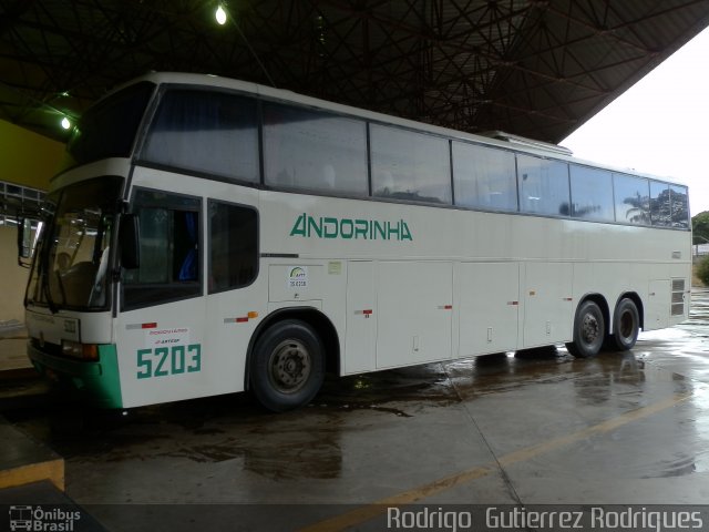 Empresa de Transportes Andorinha 5203 na cidade de Maringá, Paraná, Brasil, por Rodrigo  Gutierrez Rodrigues. ID da foto: 2284684.
