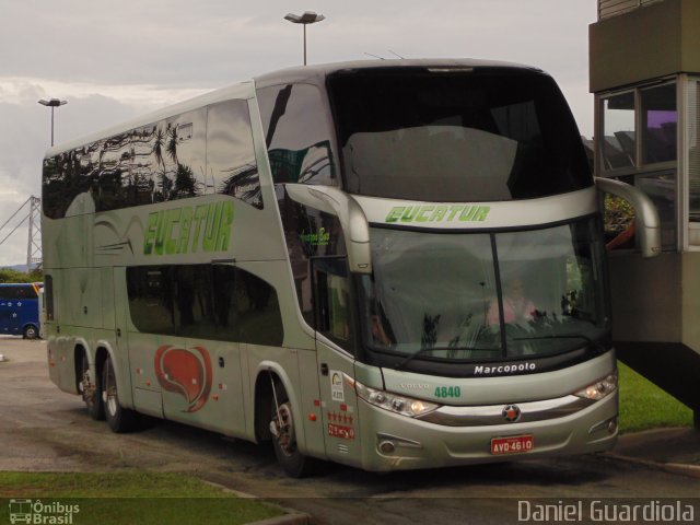 Eucatur - Empresa União Cascavel de Transportes e Turismo 4840 na cidade de Florianópolis, Santa Catarina, Brasil, por Daniel Guardiola. Número da foto: #2284135.