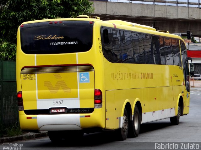 Viação Itapemirim 5867 na cidade de São Paulo, São Paulo, Brasil, por Fabricio Zulato. ID da foto: 2283940.