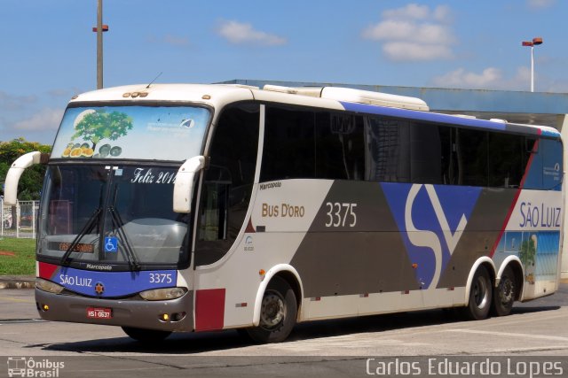 Viação São Luiz 3375 na cidade de Goiânia, Goiás, Brasil, por Carlos Eduardo Lopes. ID da foto: 2282984.