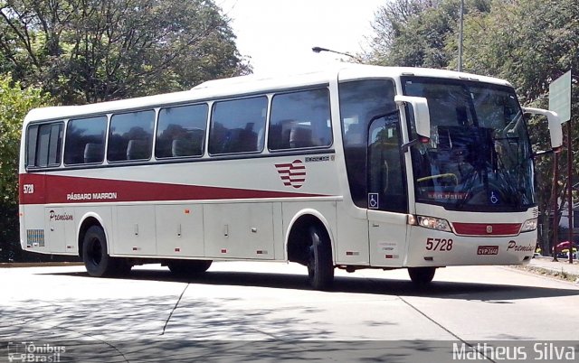 Empresa de Ônibus Pássaro Marron 5728 na cidade de São Paulo, São Paulo, Brasil, por Matheus Silva. ID da foto: 2283245.