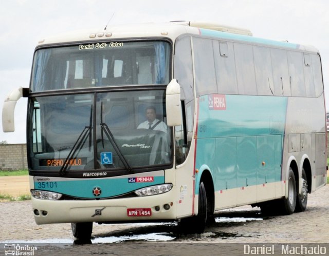 Empresa de Ônibus Nossa Senhora da Penha 35101 na cidade de Vitória da Conquista, Bahia, Brasil, por Daniel  Machado. ID da foto: 2286291.