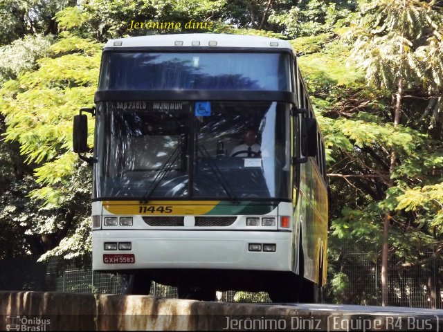 Empresa Gontijo de Transportes 11445 na cidade de São Paulo, São Paulo, Brasil, por Jerônimo Diniz. Número da foto: #2285525.