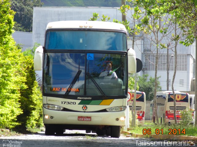 Empresa Gontijo de Transportes 17320 na cidade de Juiz de Fora, Minas Gerais, Brasil, por Tailisson Fernandes. ID da foto: 2286749.