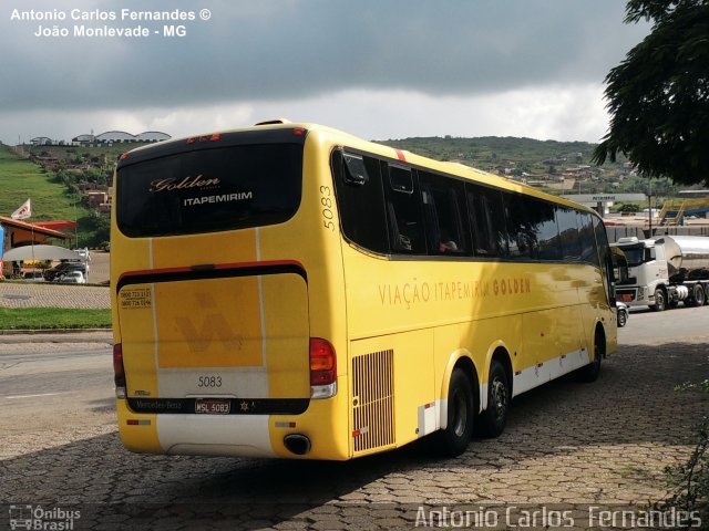 Viação Itapemirim 5083 na cidade de João Monlevade, Minas Gerais, Brasil, por Antonio Carlos Fernandes. ID da foto: 2287408.