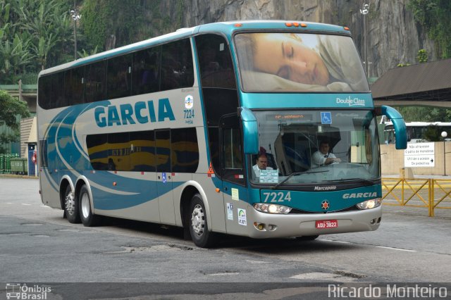 Viação Garcia 7224 na cidade de Santos, São Paulo, Brasil, por Ricardo Silva Monteiro. ID da foto: 2288218.