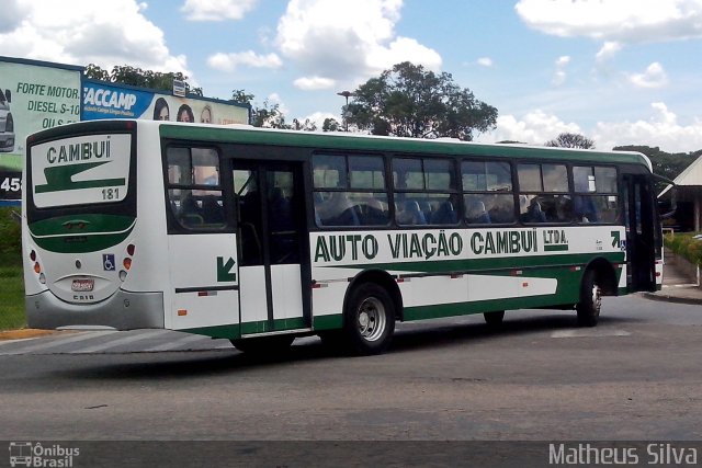 Auto Viação Cambuí 181 na cidade de Bragança Paulista, São Paulo, Brasil, por Matheus Silva. ID da foto: 2286983.