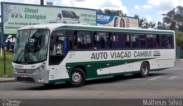 Auto Viação Cambuí 167 na cidade de Bragança Paulista, São Paulo, Brasil, por Matheus Silva. ID da foto: 2286981.