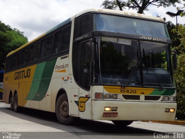 Empresa Gontijo de Transportes 15420 na cidade de São Paulo, São Paulo, Brasil, por Cesar  Eloi. ID da foto: 2290839.