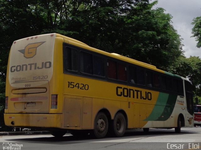 Empresa Gontijo de Transportes 15420 na cidade de São Paulo, São Paulo, Brasil, por Cesar  Eloi. ID da foto: 2290835.