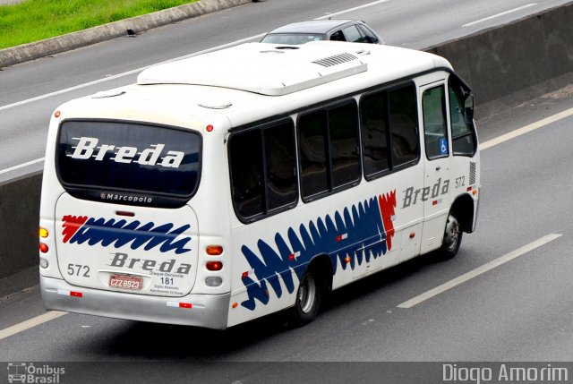 Breda Transportes e Serviços 572 na cidade de Santos, São Paulo, Brasil, por Diogo Amorim. ID da foto: 2289102.