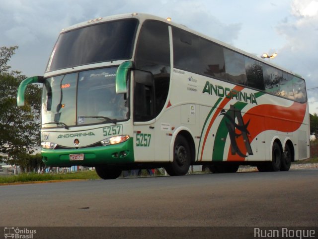 Empresa de Transportes Andorinha 5257 na cidade de Americana, São Paulo, Brasil, por Ruan Roque. ID da foto: 2289180.