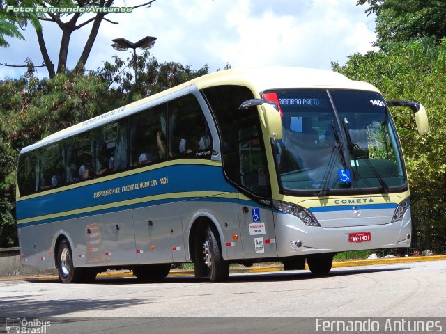 Viação Cometa 1401 na cidade de São Paulo, São Paulo, Brasil, por Fernando Antunes. ID da foto: 2290871.