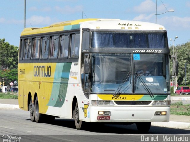 Empresa Gontijo de Transportes 15660 na cidade de Vitória da Conquista, Bahia, Brasil, por Daniel  Machado. ID da foto: 2292402.