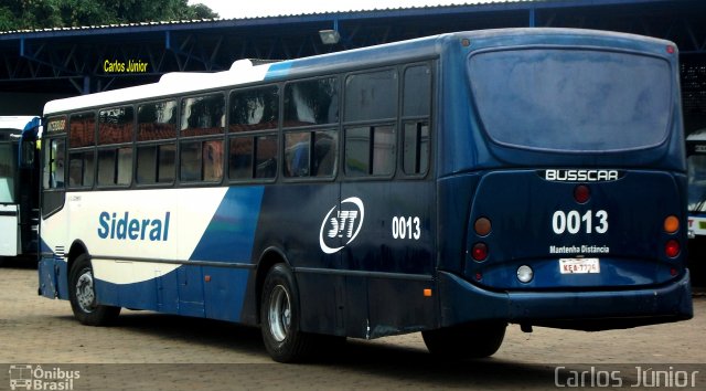 Sideral Transportes e Turismo 0013 na cidade de Anápolis, Goiás, Brasil, por Carlos Júnior. ID da foto: 2292781.