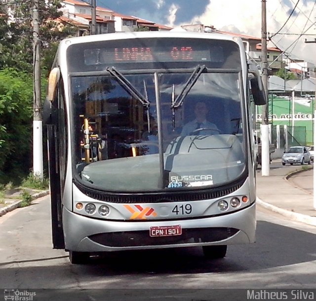 Nossa Senhora de Fátima Auto Ônibus 419 na cidade de Bragança Paulista, São Paulo, Brasil, por Matheus Silva. Número da foto: #2291731.